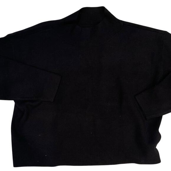 Maeve by Anthropologie WOMEN'S Black Mock Neck Sweater Size- Large - Picture 4 of 12